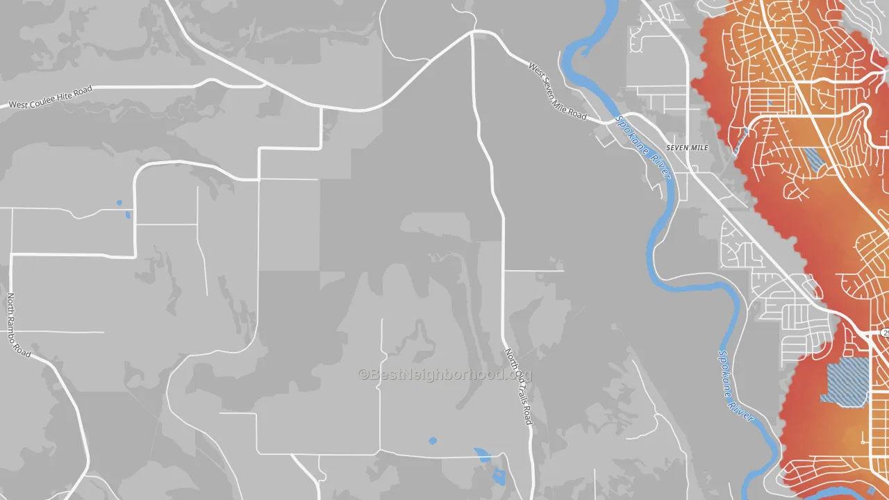 Transit Grade map of Seven Mile, WA