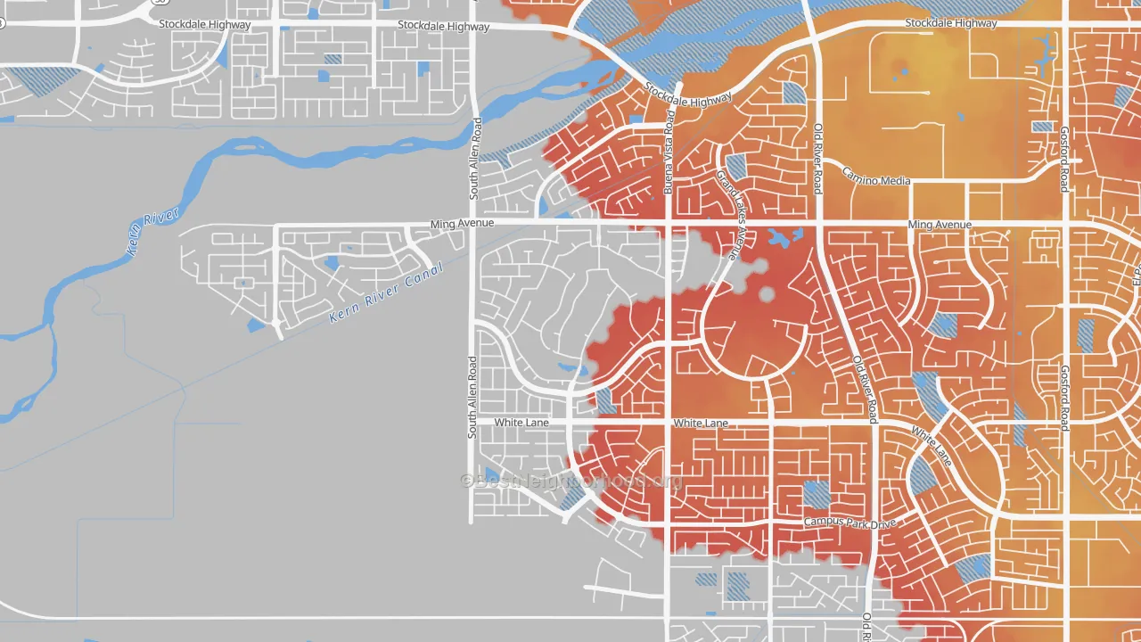 Transit Grade map of Seven Oaks at Grand Island, Bakersfield, CA