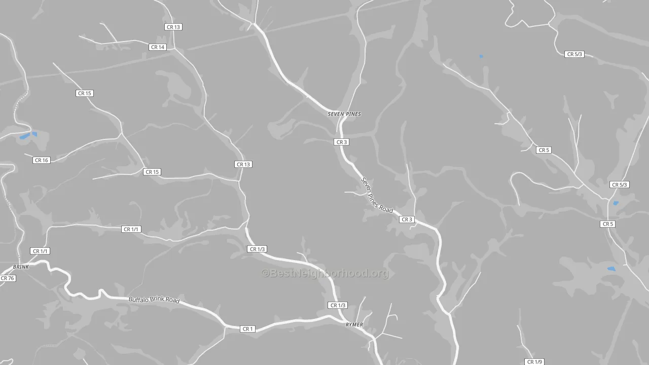 Transit Grade map of Seven Pines, WV
