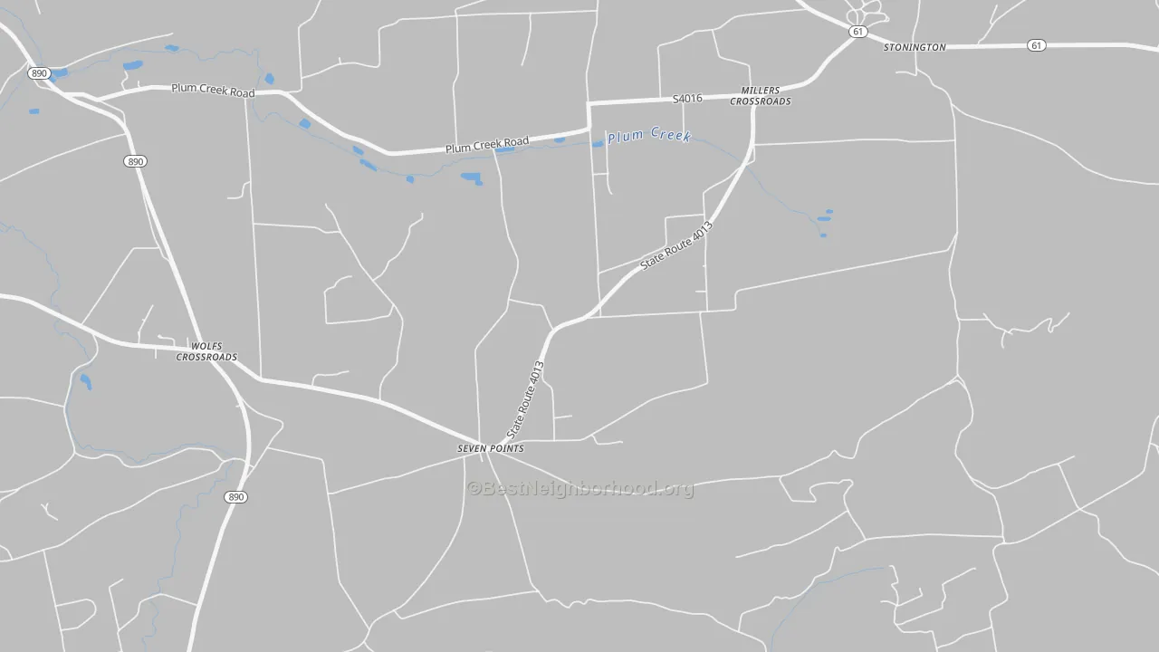 Transit Grade map of Seven Points, PA