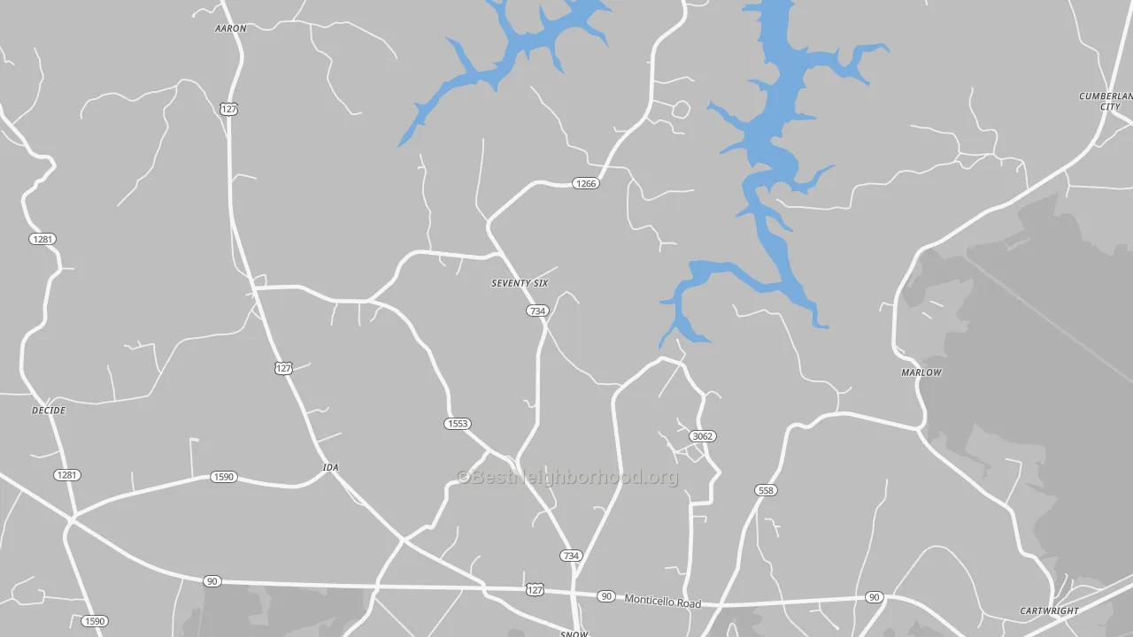 Transit Grade map of Seventy Six, KY