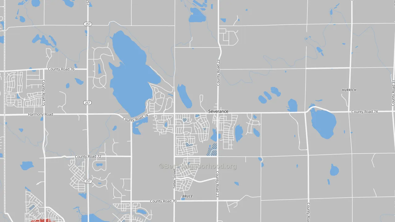 Transit Grade map of Severance, CO
