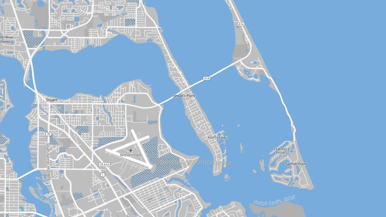 Transit Grade map of Sewalls Point, FL