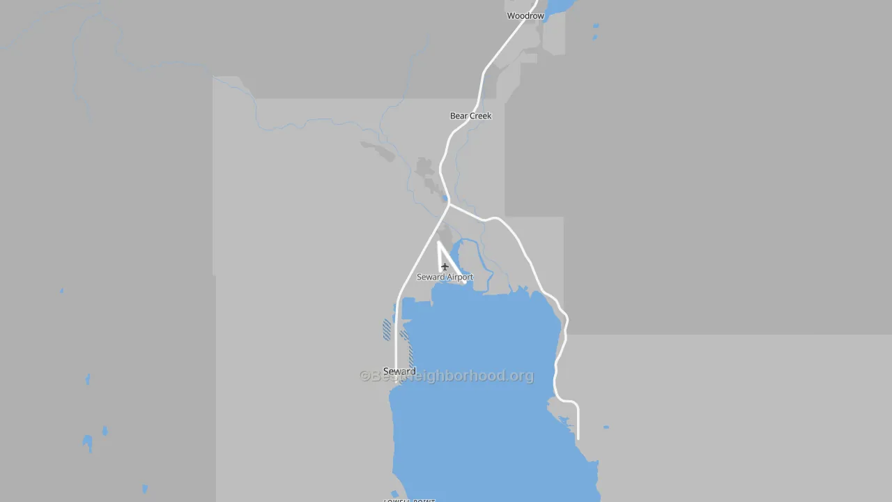 Transit Grade map of Seward, AK