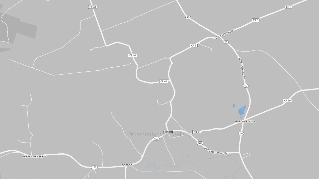 Transit Grade map of Seward, NY