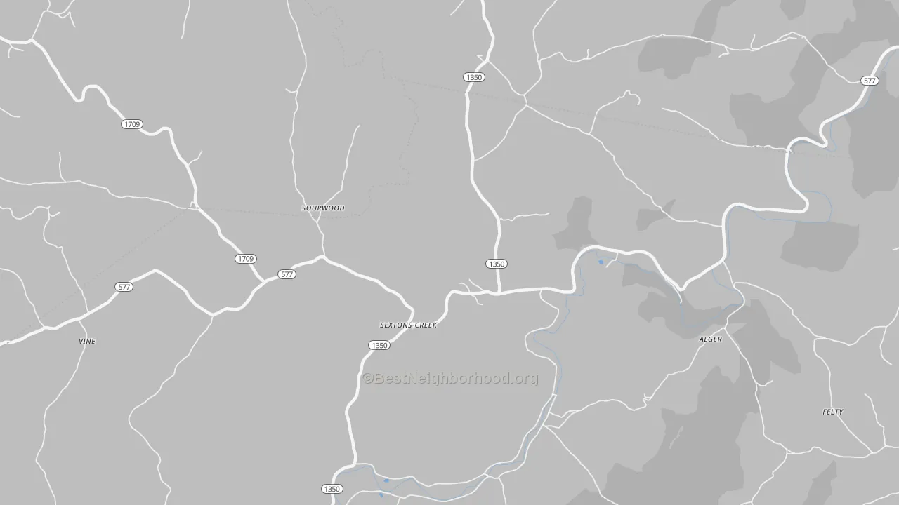 Transit Grade map of Sextons Creek, KY
