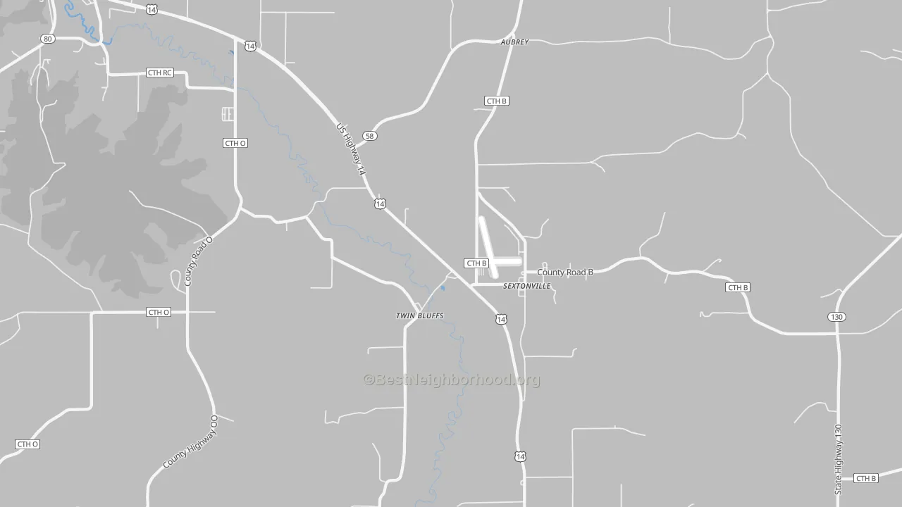 Transit Grade map of Sextonville, WI