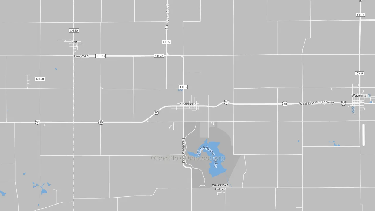Transit Grade map of Shabbona, IL