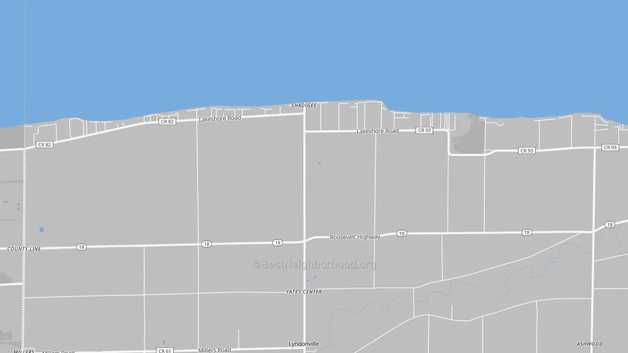 Transit Grade map of Shadigee, NY