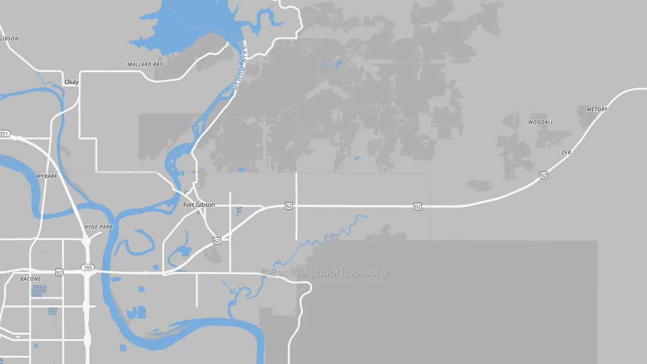 Transit Grade map of Shady Grove, OK
