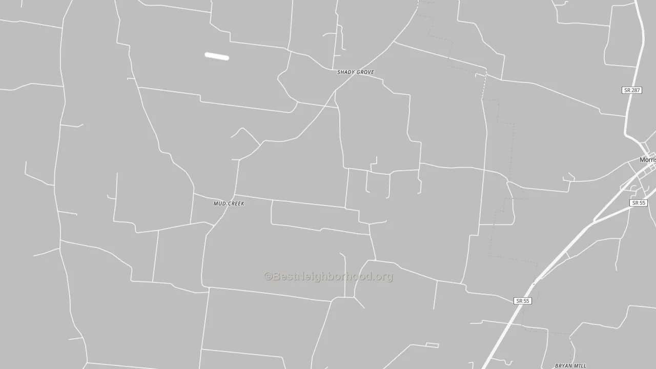 Transit Grade map of Shady Grove, TN
