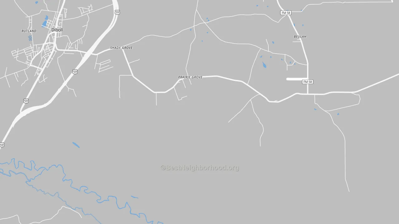 Transit Grade map of Shady Grove, TX