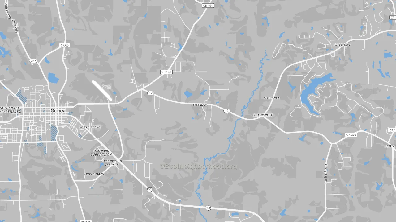 Transit Grade map of Shady Rest, FL