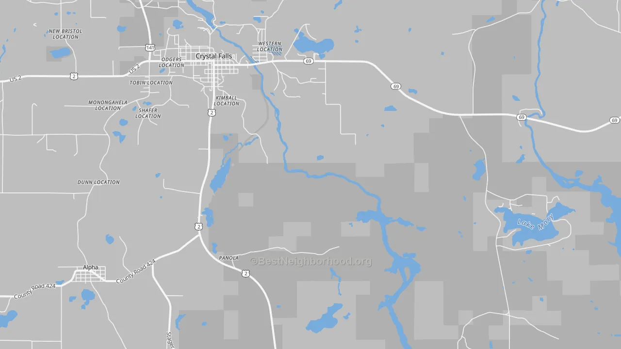 Transit Grade map of Shafer Location, MI