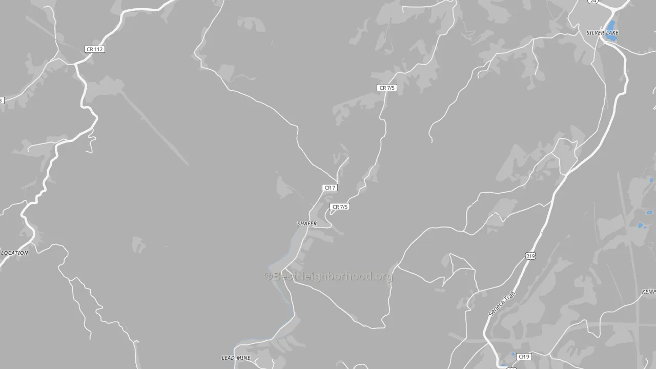 Transit Grade map of Shafer, WV