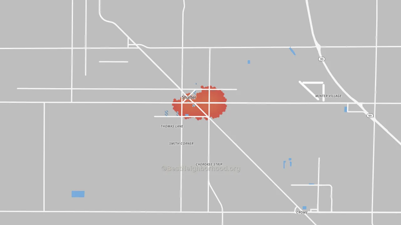 Transit Grade map of Shafter, CA