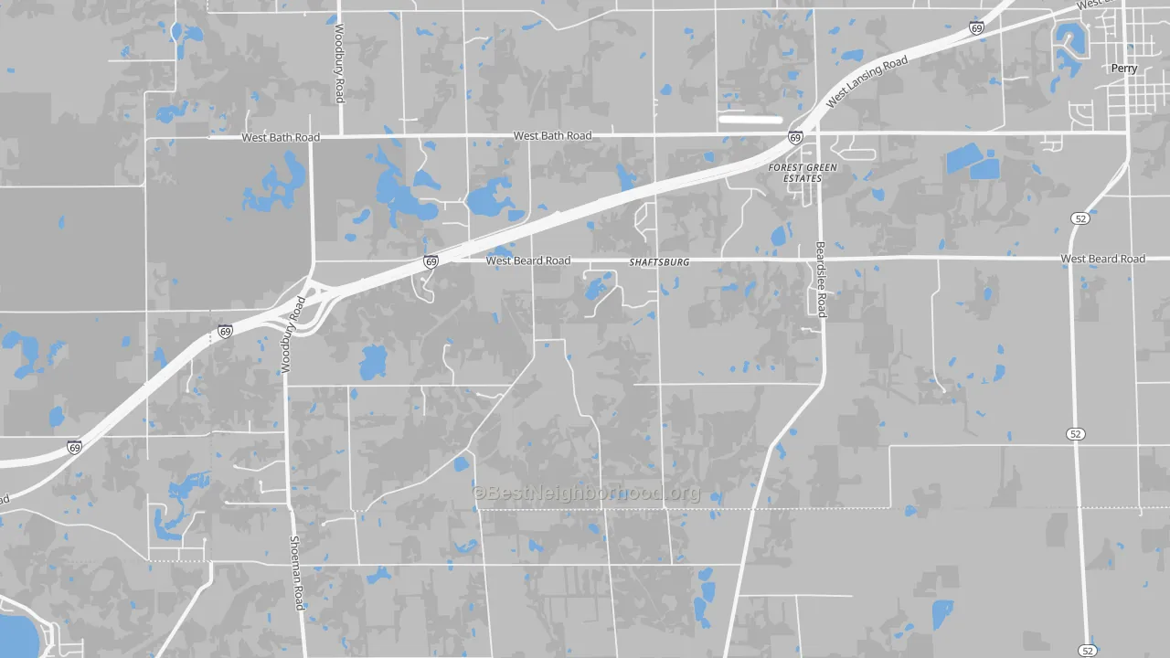 Transit Grade map of Shaftsburg, MI