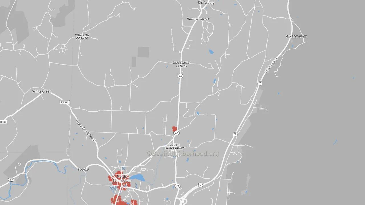 Transit Grade map of Shaftsbury, VT