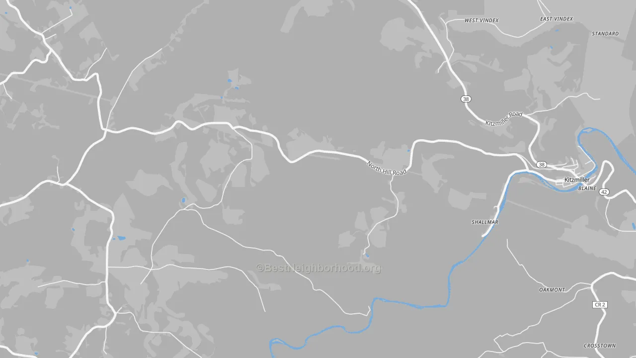 Transit Grade map of Shallmar, MD