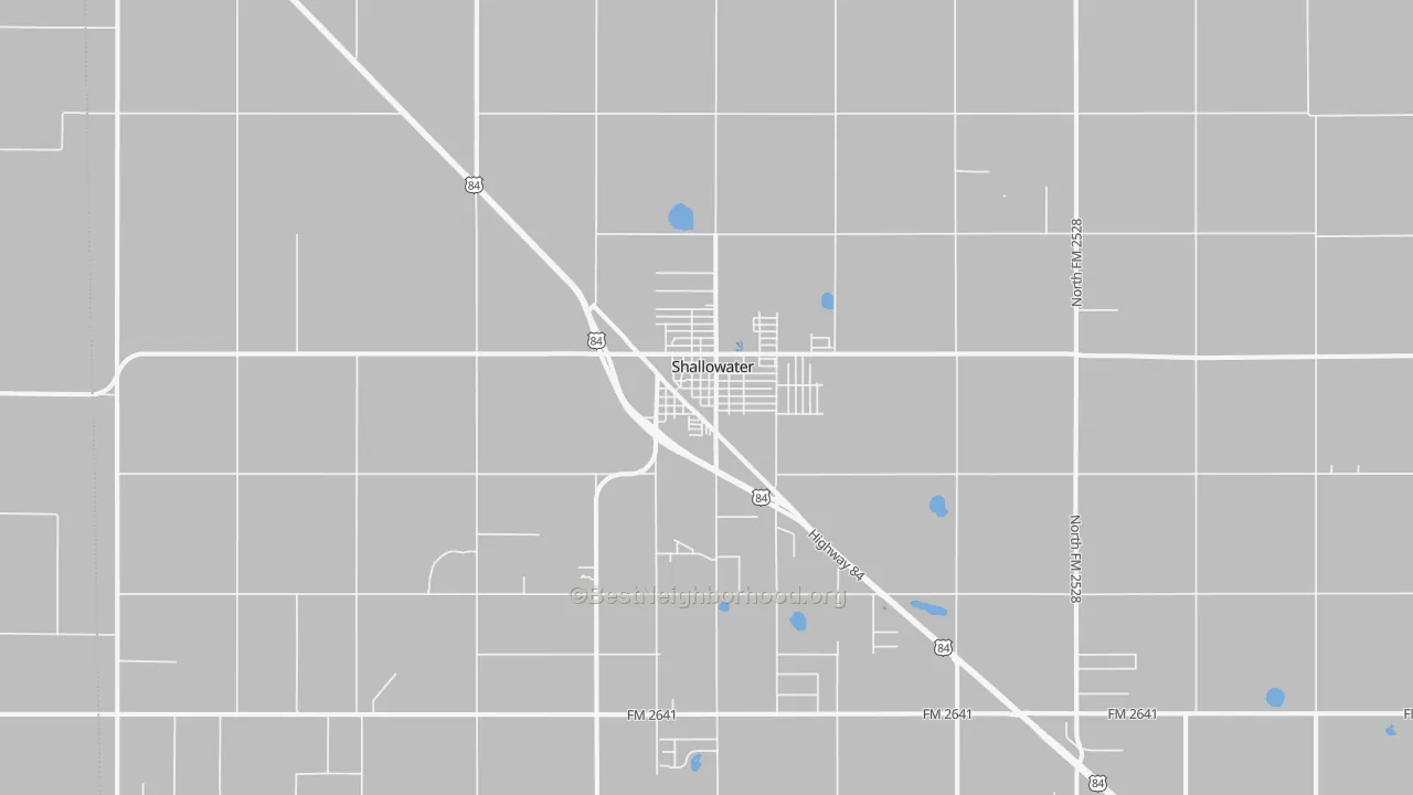 Transit Grade map of Shallowater, TX