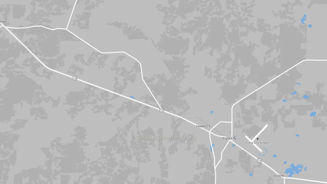 Transit Grade map of Shamrock, FL