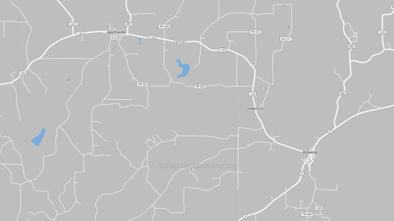 Transit Grade map of Shamrock, LA
