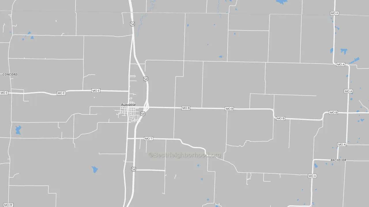 Transit Grade map of Shamrock, MO