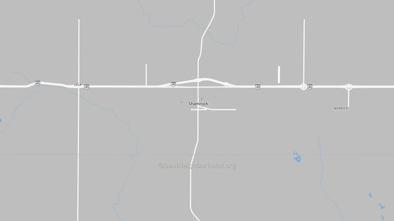 Transit Grade map of Shamrock, TX