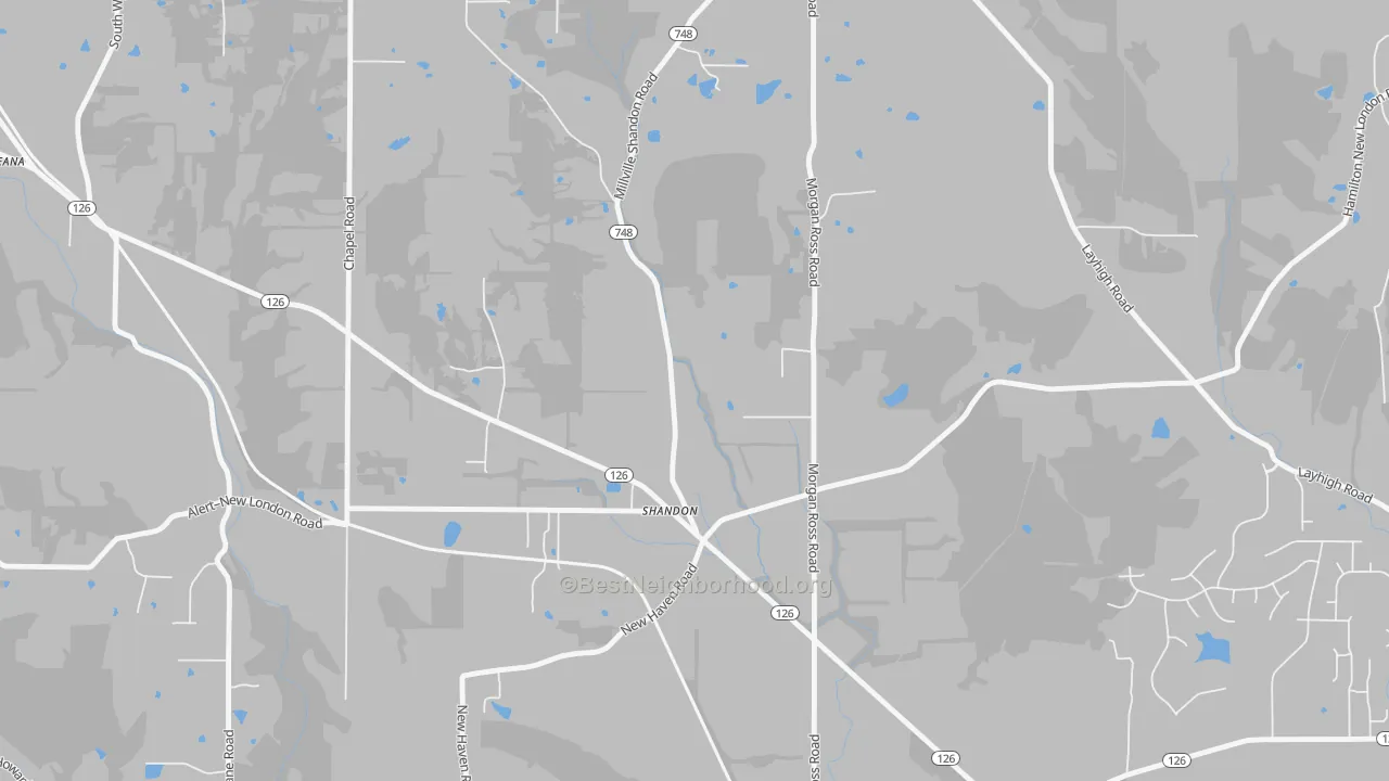 Transit Grade map of Shandon, OH