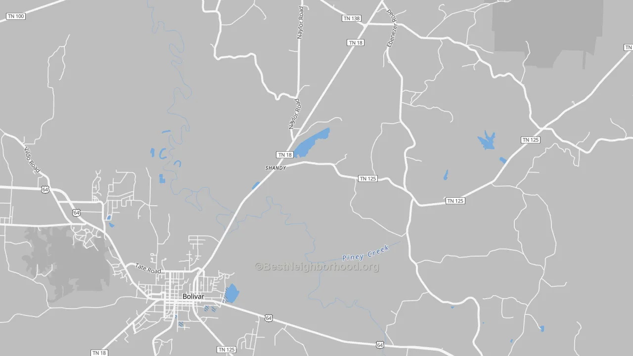 Transit Grade map of Shandy, TN