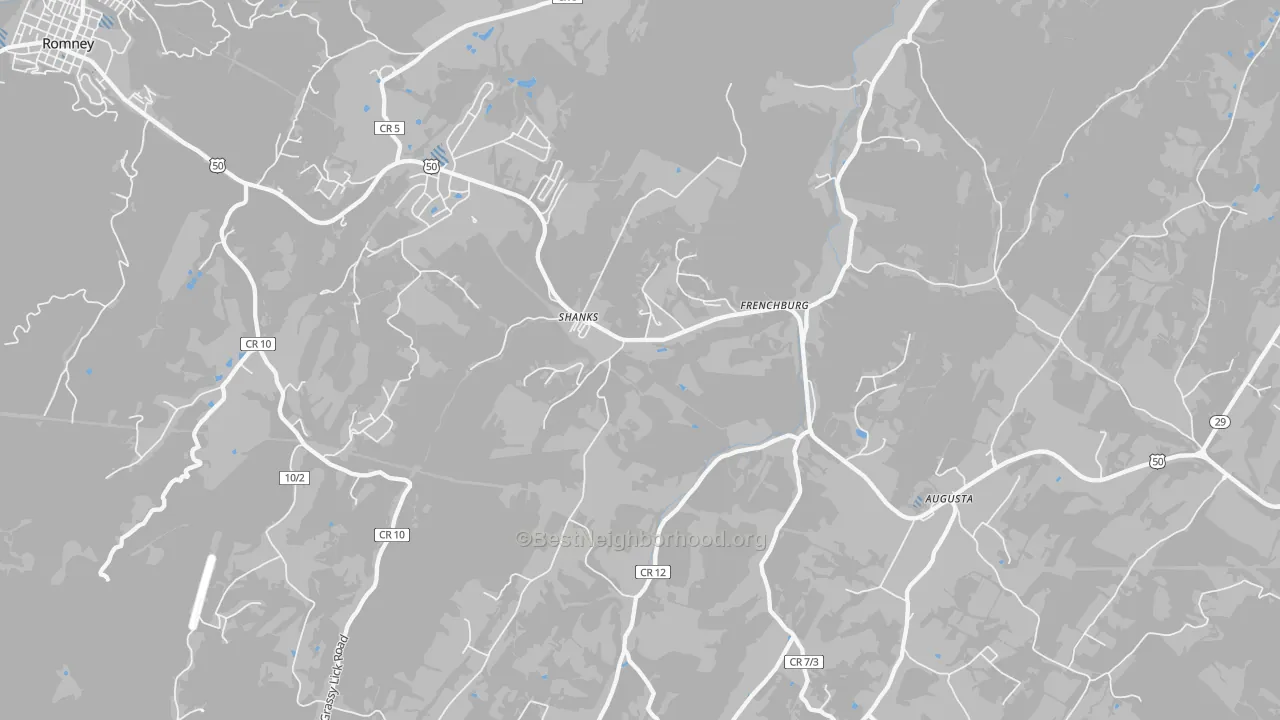 Transit Grade map of Shanks, WV