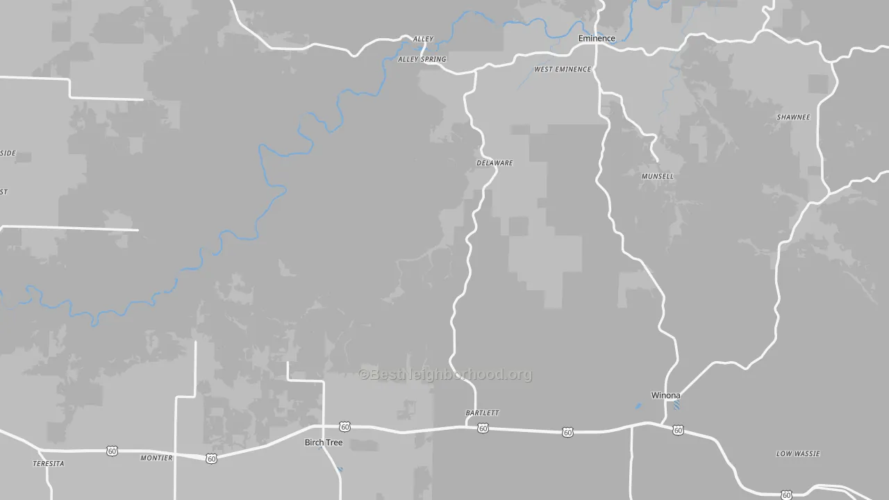 Transit Grade map of Shannon County, MO