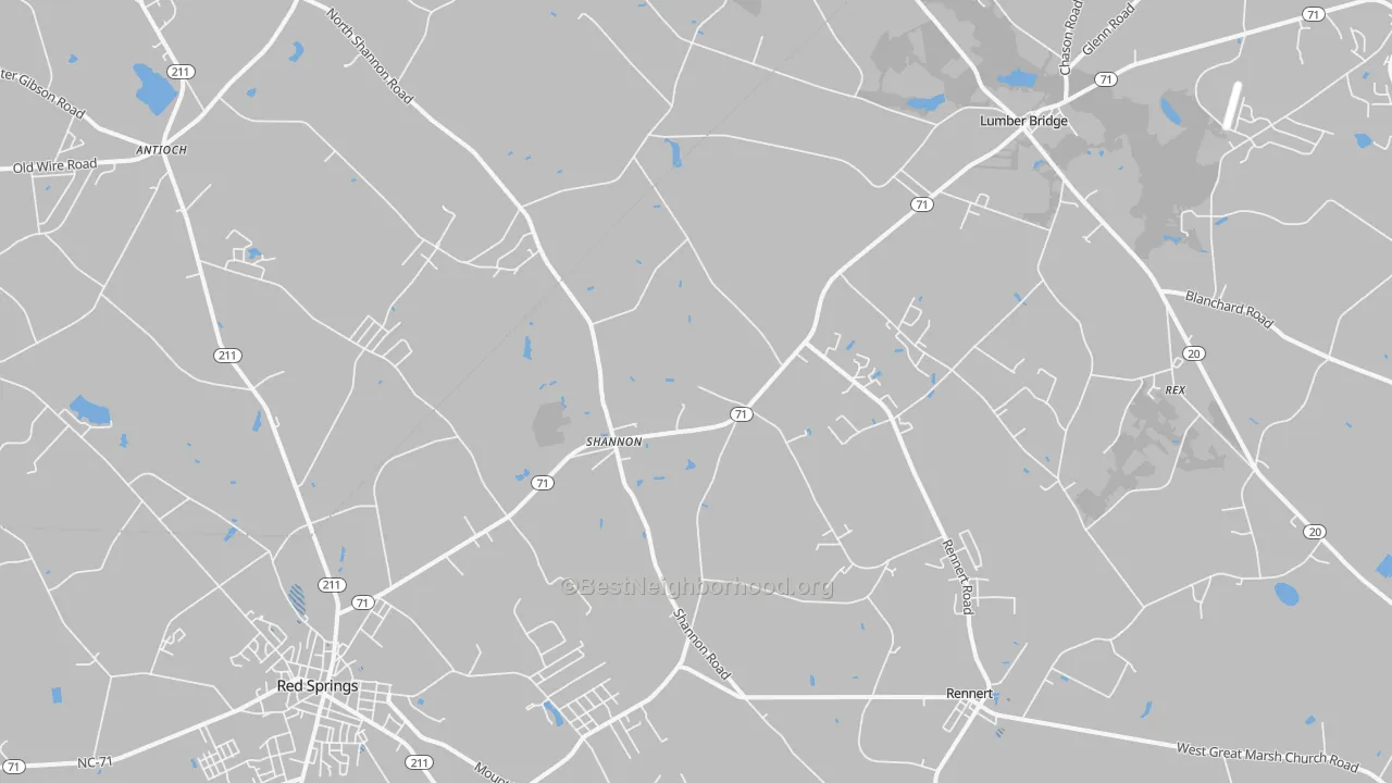 Transit Grade map of Shannon, NC
