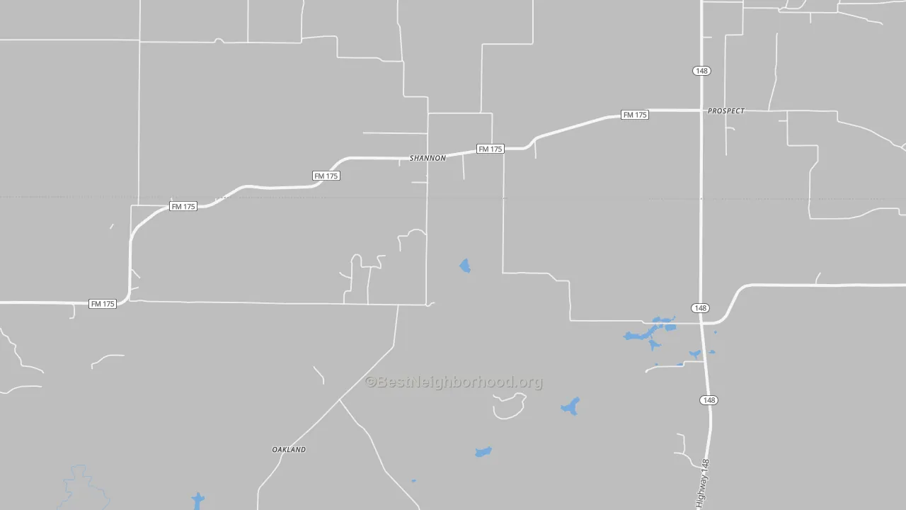 Transit Grade map of Shannon, TX