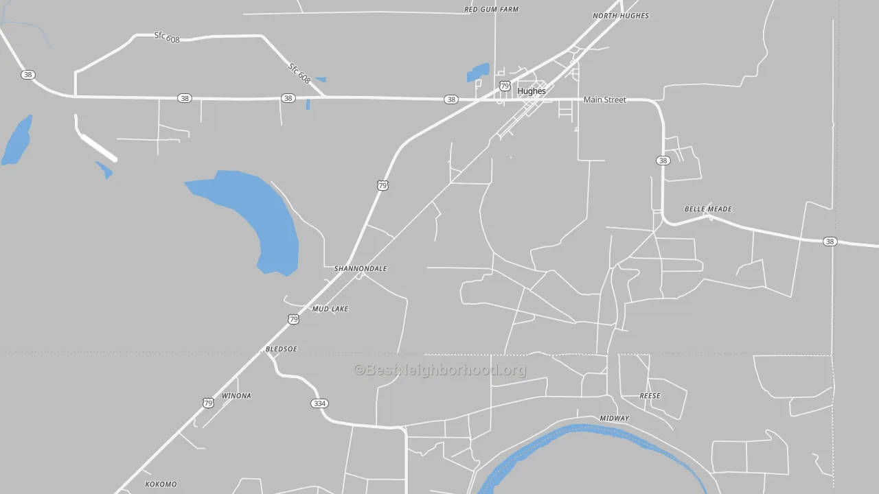 Transit Grade map of Shannondale, AR