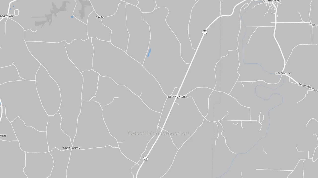 Transit Grade map of Shannondale, PA