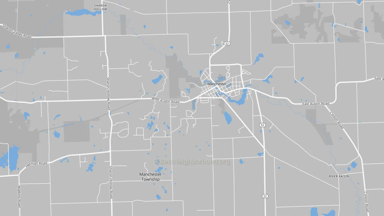 Transit Grade map of Sharon Hollow, MI