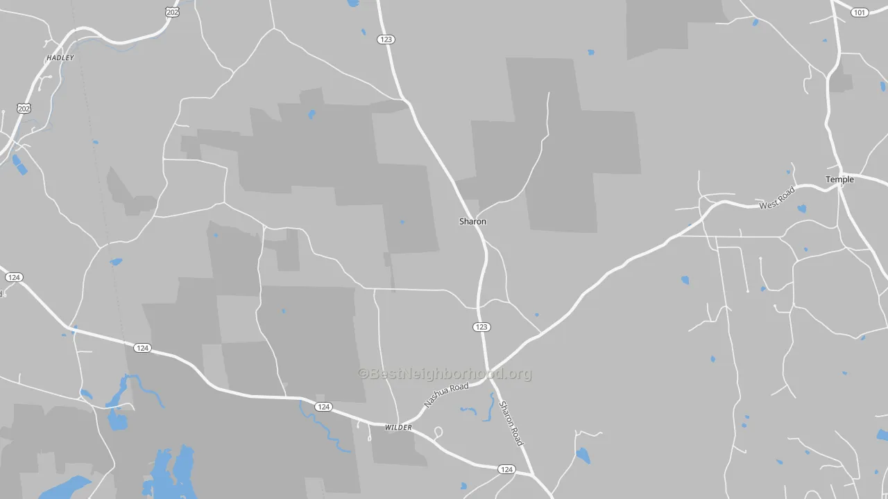 Transit Grade map of Sharon, NH