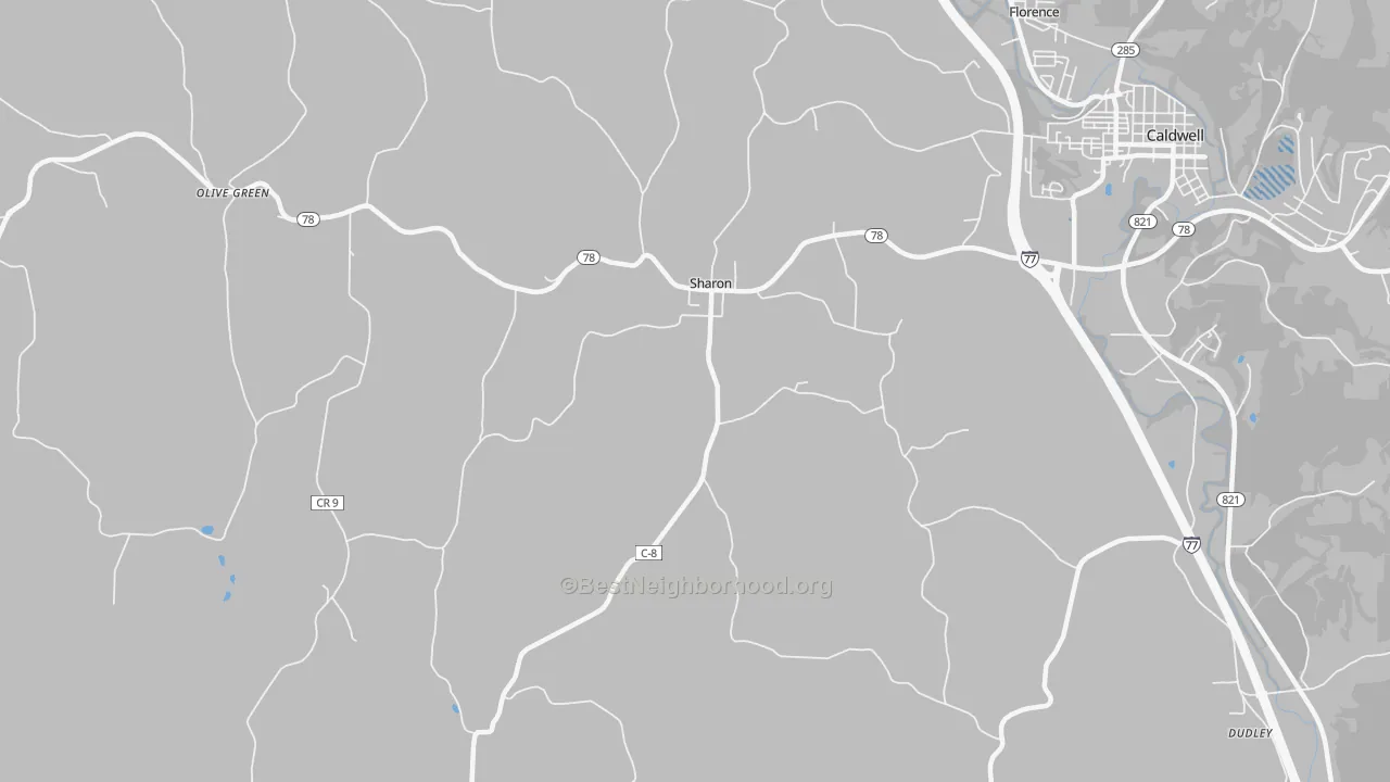Transit Grade map of Sharon, OH