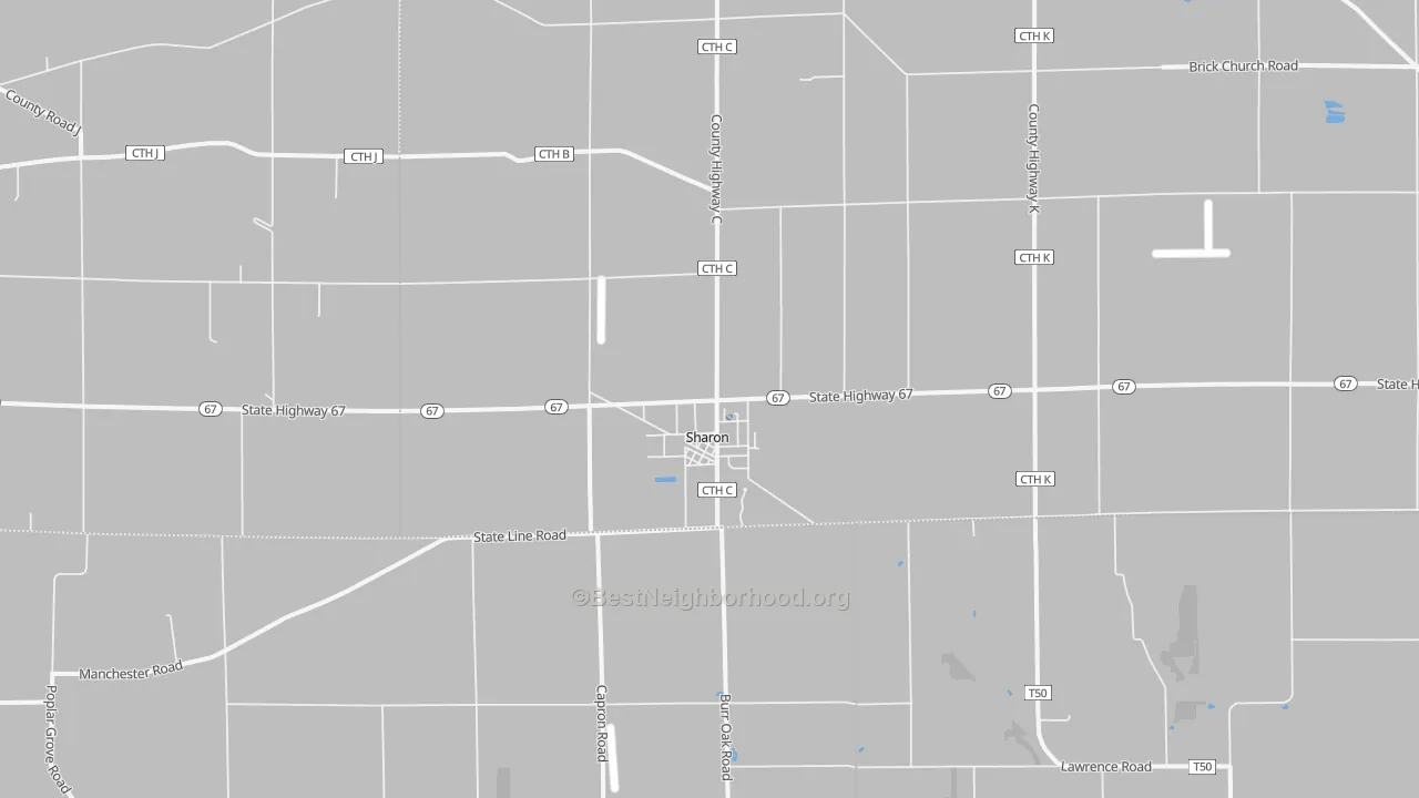 Transit Grade map of Sharon, WI