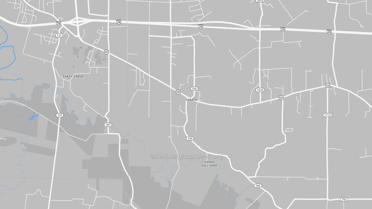 Transit Grade map of Sharpe, KY