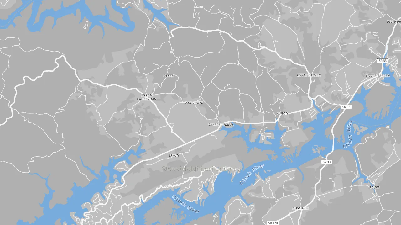 Transit Grade map of Sharps Chapel, TN