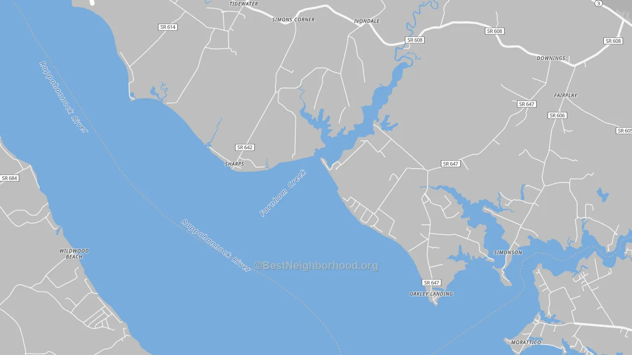 Transit Grade map of Sharps, VA