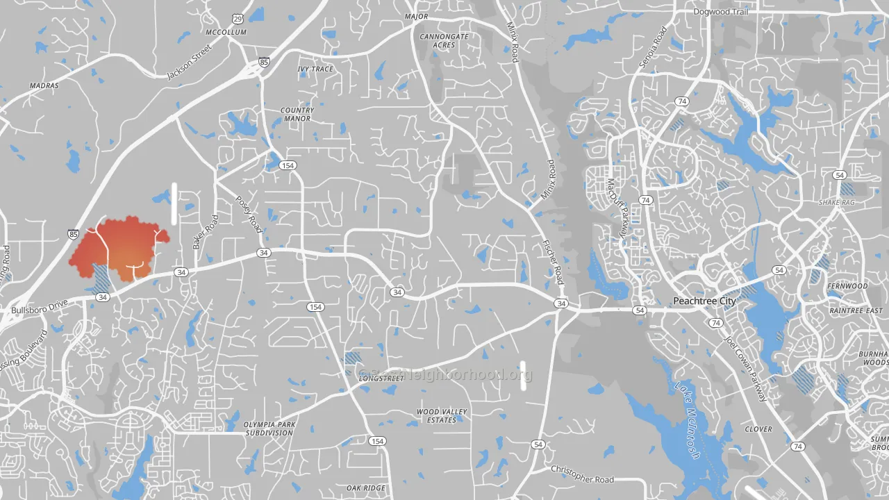 Transit Grade map of Sharpsburg, GA