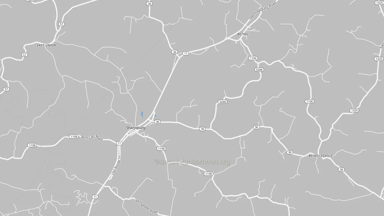 Transit Grade map of Sharpsburg, KY