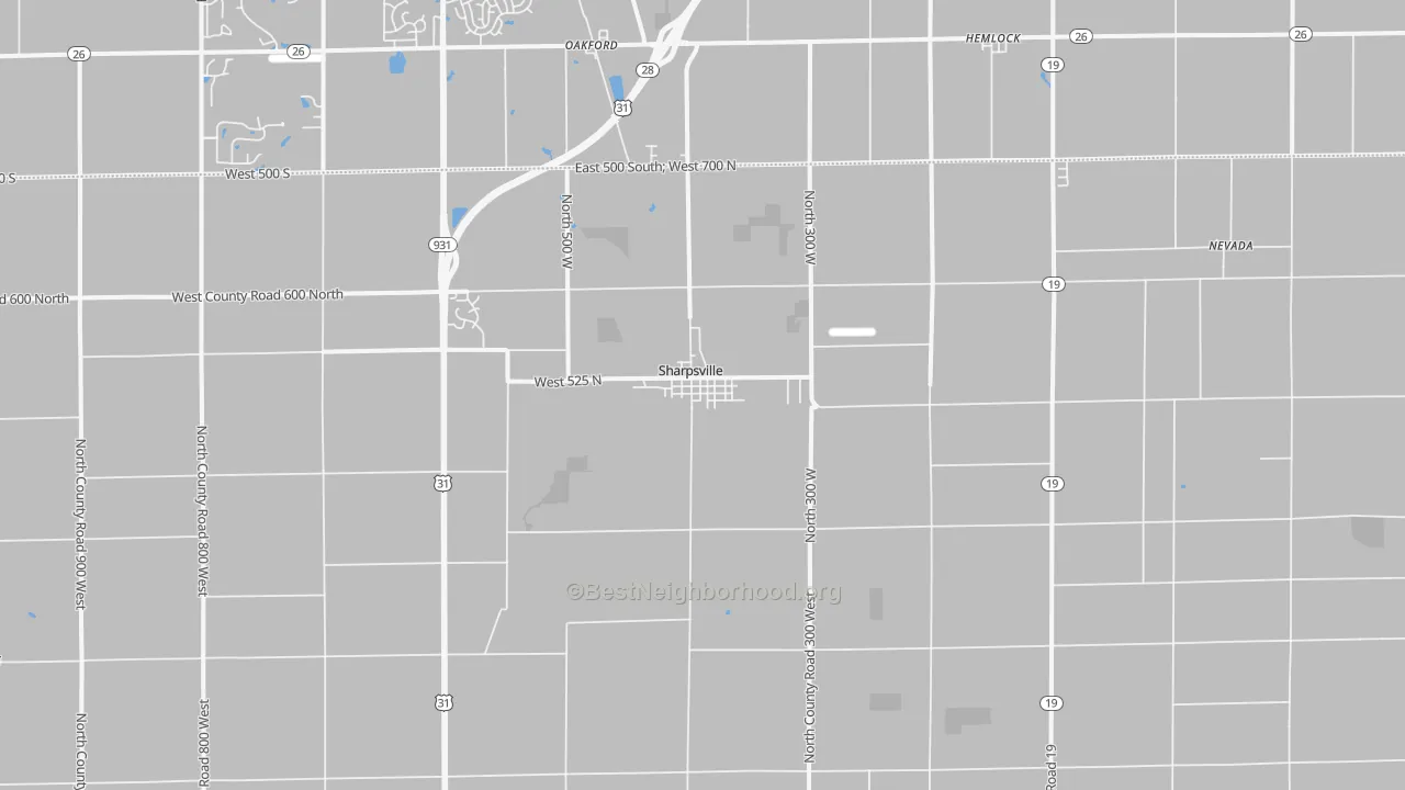 Transit Grade map of Sharpsville, IN