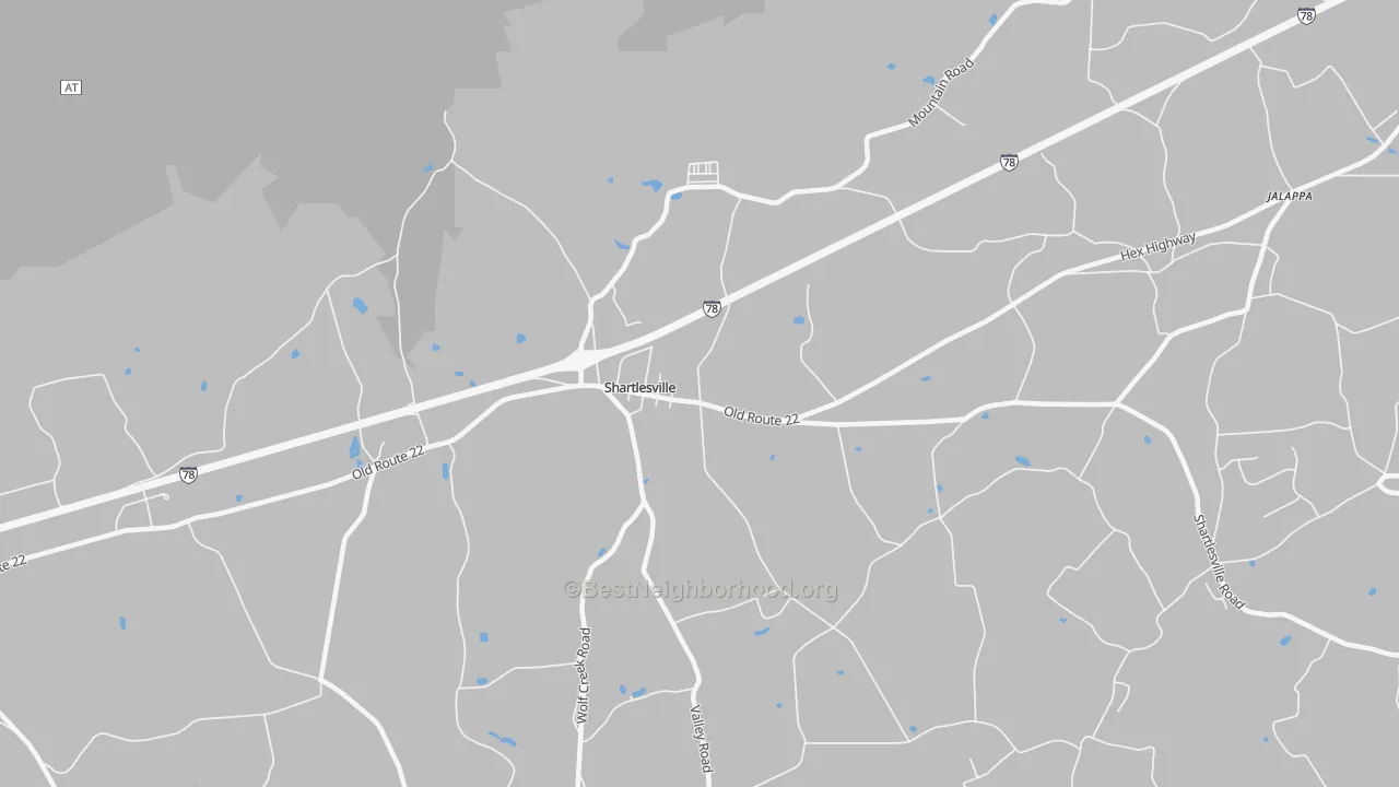 Transit Grade map of Shartlesville, PA