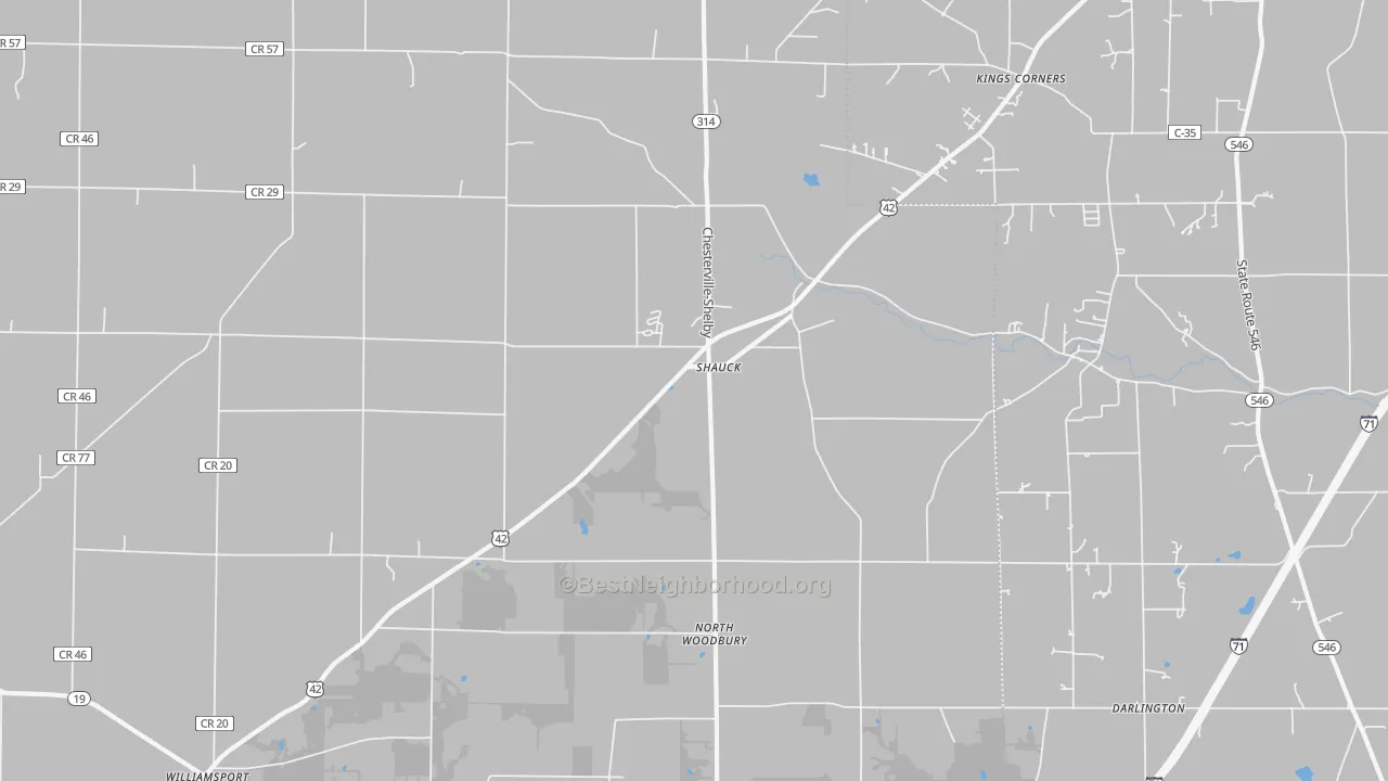 Transit Grade map of Shauck, OH