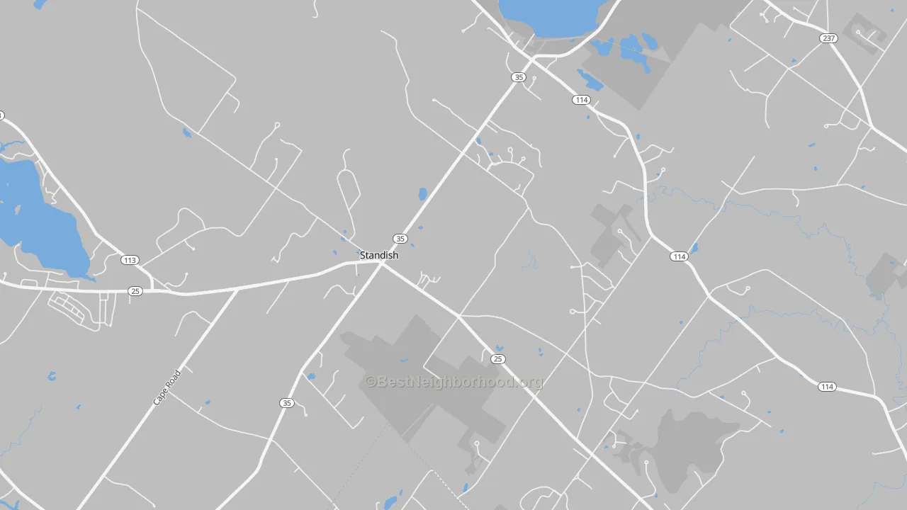 Transit Grade map of Shaw Mills, ME