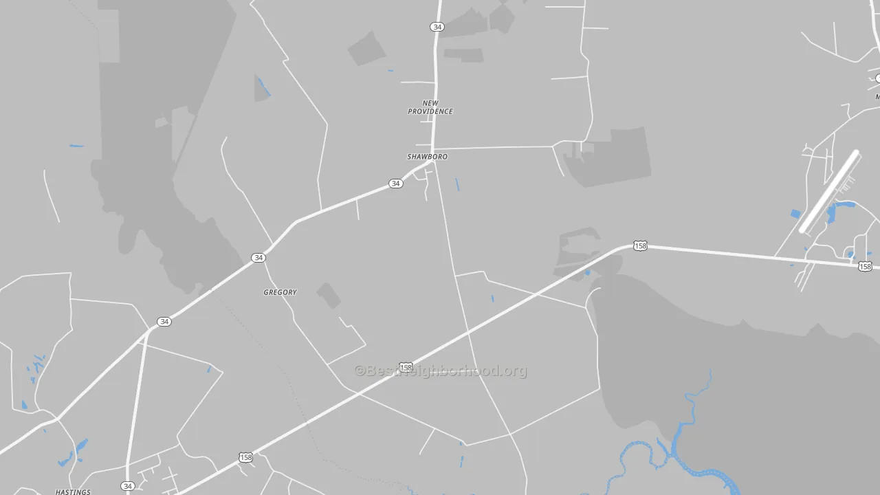 Transit Grade map of Shawboro, NC